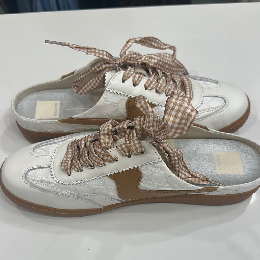 Dolce Vita Notice Slide Sneakers White Eyelet - NWOT